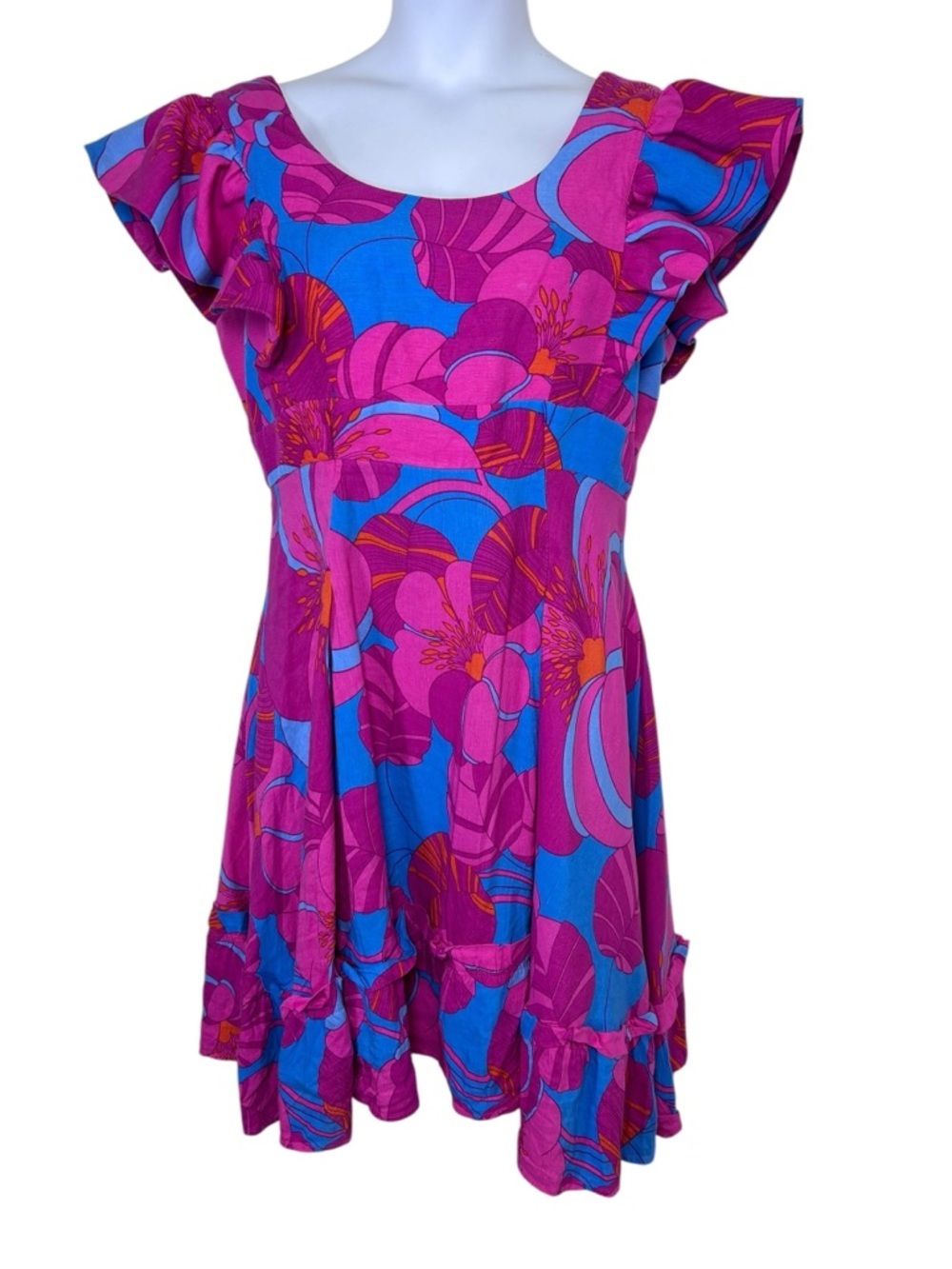 Tuckernuck Cameran Eubanks Wimberly Wild Azalea Dress Linen pink floral size xl - Picture 2 of 7